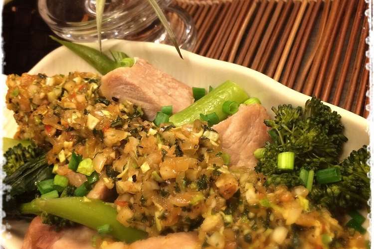 厚切り蒸し豚ロースの我が家の秘伝ダレ レシピ 作り方 By Cook 244 クックパッド 簡単おいしいみんなのレシピが349万品