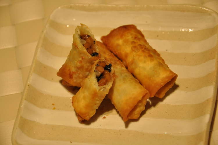 餃子の皮でミニ春巻き風 納豆チーズ レシピ 作り方 By Yocco919 クックパッド 簡単おいしいみんなのレシピが360万品