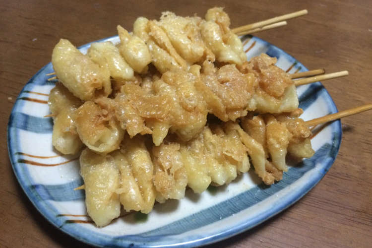 俺流 パリッともちもち塩鶏皮焼鳥 レシピ 作り方 By おみつさん２ クックパッド 簡単おいしいみんなのレシピが367万品