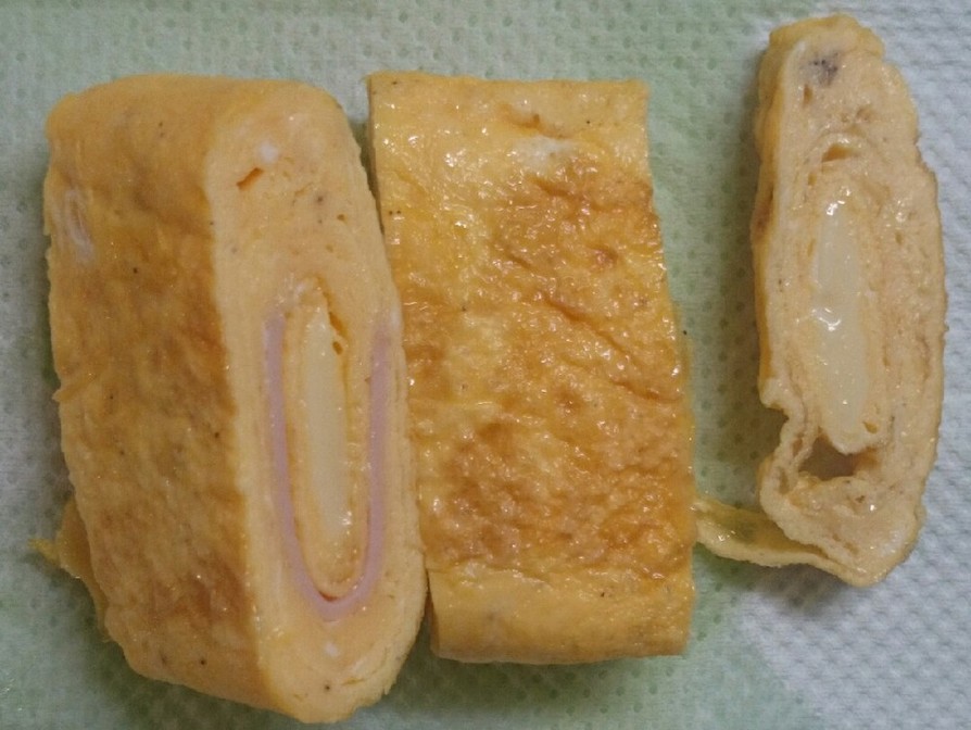 ハムとチーズの卵焼きの画像