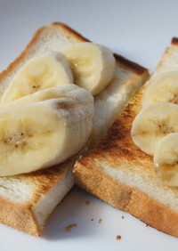 甘くて美味しい、バナナ蜂蜜トースト