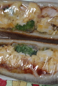 「鶏の笹身」粕漬けと炒り卵…サンドイッチ