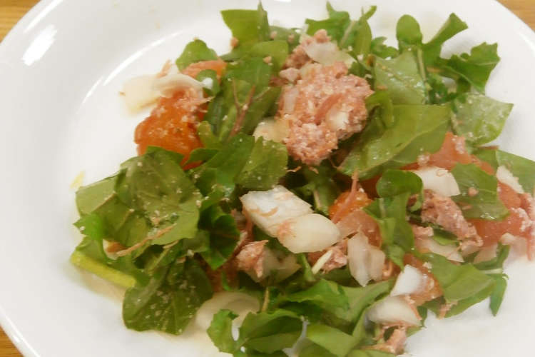 大量消費 ルッコラのイタリア風サラダ レシピ 作り方 By 反省堂書店 のぐち クックパッド