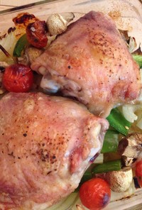 簡単❗️ チキンと野菜のオーブン焼き