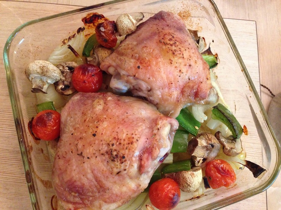 簡単❗️ チキンと野菜のオーブン焼きの画像