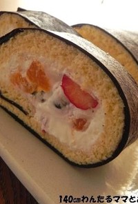 米粉で簡単★恵方巻きロールケーキ