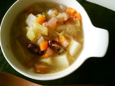 【昆布屋レシピ】昆布だしで野菜スープの写真