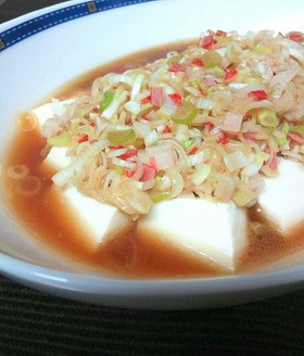 節約♪ネギとカニカマでうまうま甘酢豆腐