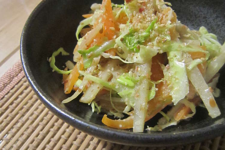 ゴボウサラダのごまキャベツ和え レシピ 作り方 By Kimamaegao クックパッド