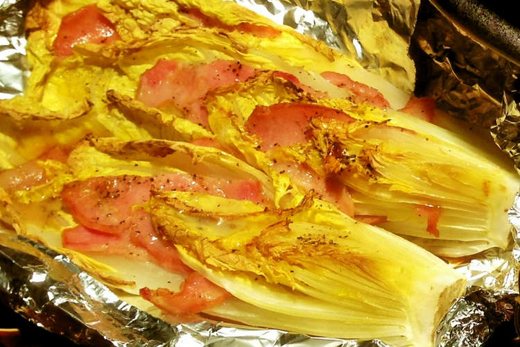 おうち居酒屋 白菜とベーコンのホイル焼き レシピ 作り方 By Riesmo クックパッド