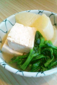 豆腐と大根の炊き合わせ(身欠き鰊出汁)