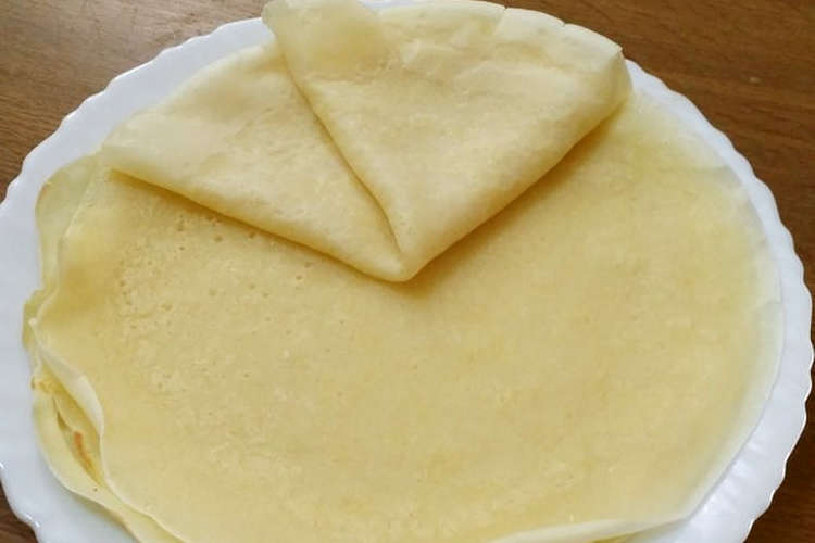 破れにくい 美味しいクレープ生地 レシピ 作り方 By さっちん クックパッド 簡単おいしいみんなのレシピが358万品