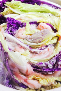 魅惑のバラの様な紫白菜ミルフィーユ鍋！