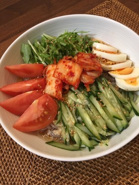 ダイエットに!野菜たっぷりしらたき冷麺