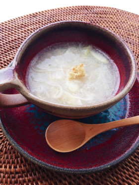 喉がうるおう!レンコンのすりながしスープ