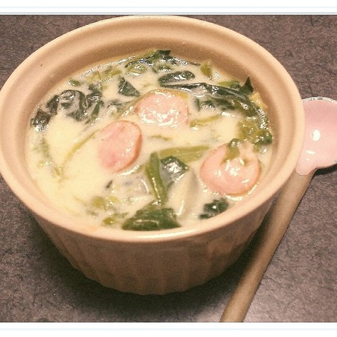 ほうれん草と豆乳の美肌スープ♡