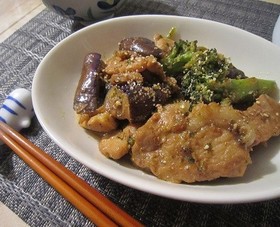 *豚肉とナスの照りマヨネーズ炒め*