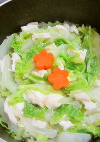 ヘルシー☆ささみと白菜のミルフィーユ鍋