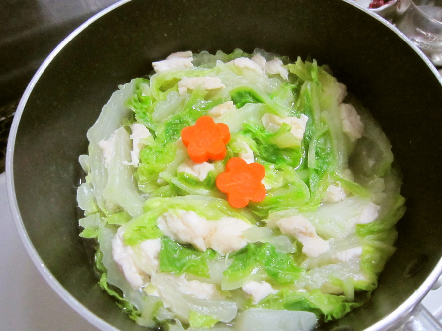 ヘルシー☆ささみと白菜のミルフィーユ鍋の画像