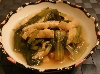 ◆簡単美味♡小松菜とうす揚げの煮物◆の写真