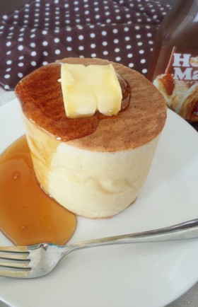 簡単HMで子供が作れる分厚いホットケーキ