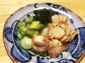 子供も食べられる酢の物!ベビーホタテで☆