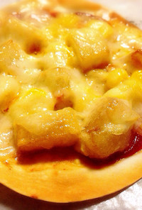 餃子の皮で☆ポテトのツナマヨコーンピザ