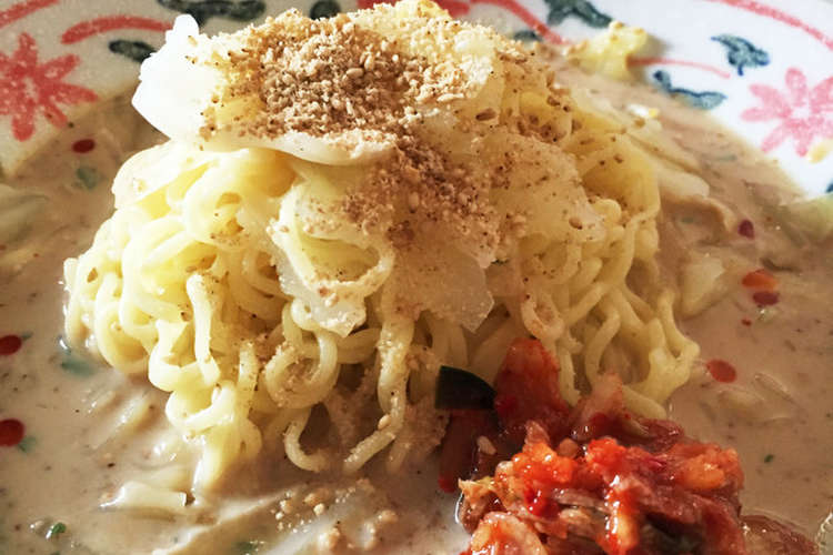 袋麺で冷やし担々麺 レシピ 作り方 By 苺ドロップ クックパッド
