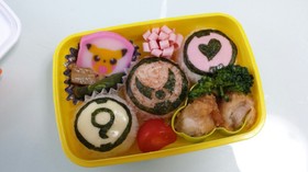 妖怪ウォッチ★メダルおにぎり♪キャラ弁