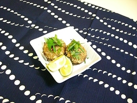 椎茸のとろろみそ焼き