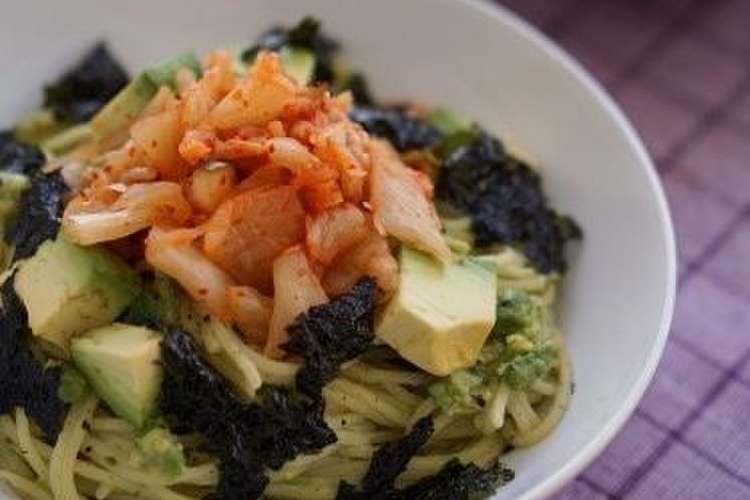 アボカドとキムチ 韓国海苔のパスタ レシピ 作り方 By Kt121 クックパッド