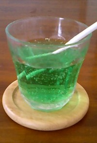 カキ氷シロップ救済レシピ！メロンソーダ★