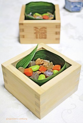 煎り大豆で~富九豆(ふくまめ)の彩り煮