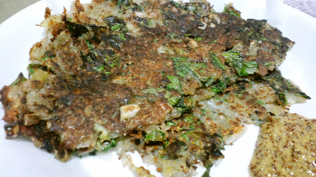 小麦粉無し じゃがいもとほうれん草チヂミ レシピ 作り方 By ももちゃのいえ クックパッド