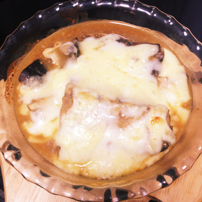 鯖の味噌煮チーズ焼きの写真