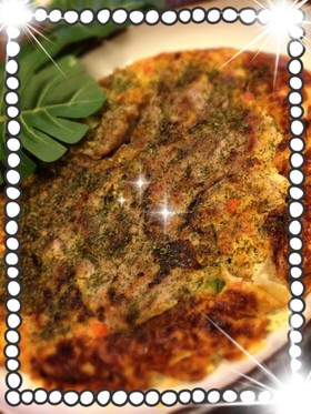 味噌ダレ塩レモンでスパニッシュオムレツ