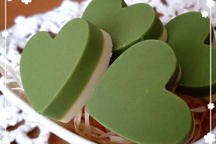 和風に 抹茶ときな粉のハートチョコ レシピ 作り方 By Komasame クックパッド 簡単おいしいみんなのレシピが353万品