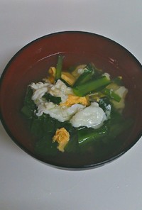 小松菜の卵汁