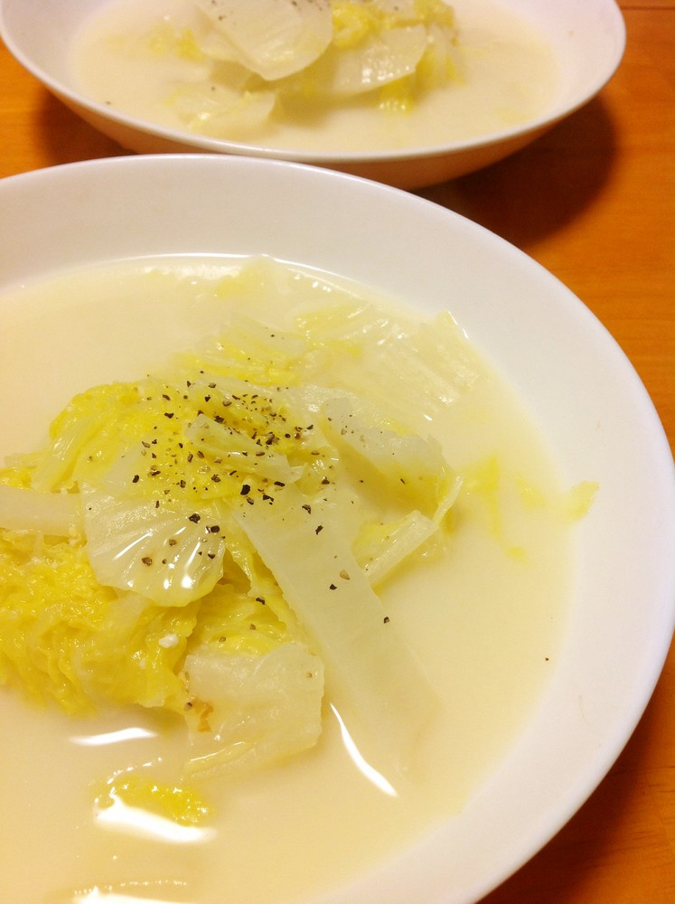 白菜の味噌ミルクスープの画像