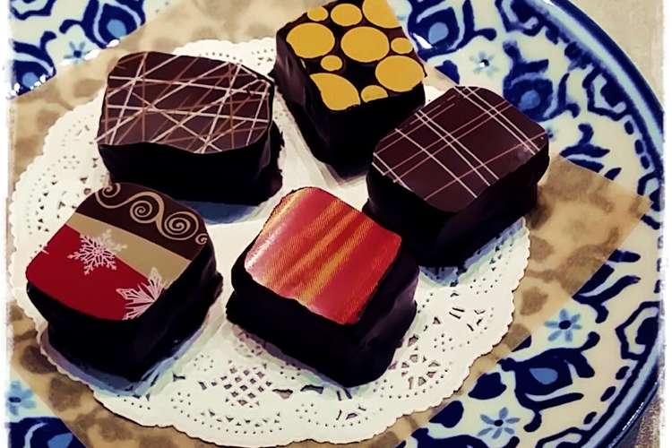 転写シートでビター生チョコ バレンタイン レシピ 作り方 By Monaka25 クックパッド