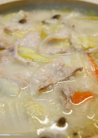 豚バラ肉・白菜の酒粕鍋