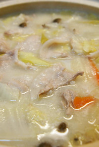 豚バラ肉・白菜の酒粕鍋