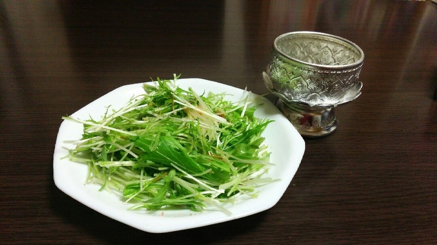 水菜の簡単おつまみサラダの画像