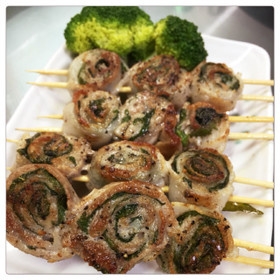 焼き鳥屋さんの☆豚バラしそ巻き