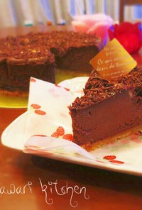 バレンタイン♥口溶けチョコチーズケーキ