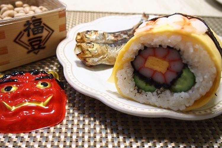 15年節分 カニカマお花の恵方巻 レシピ 作り方 By とまとママ クックパッド