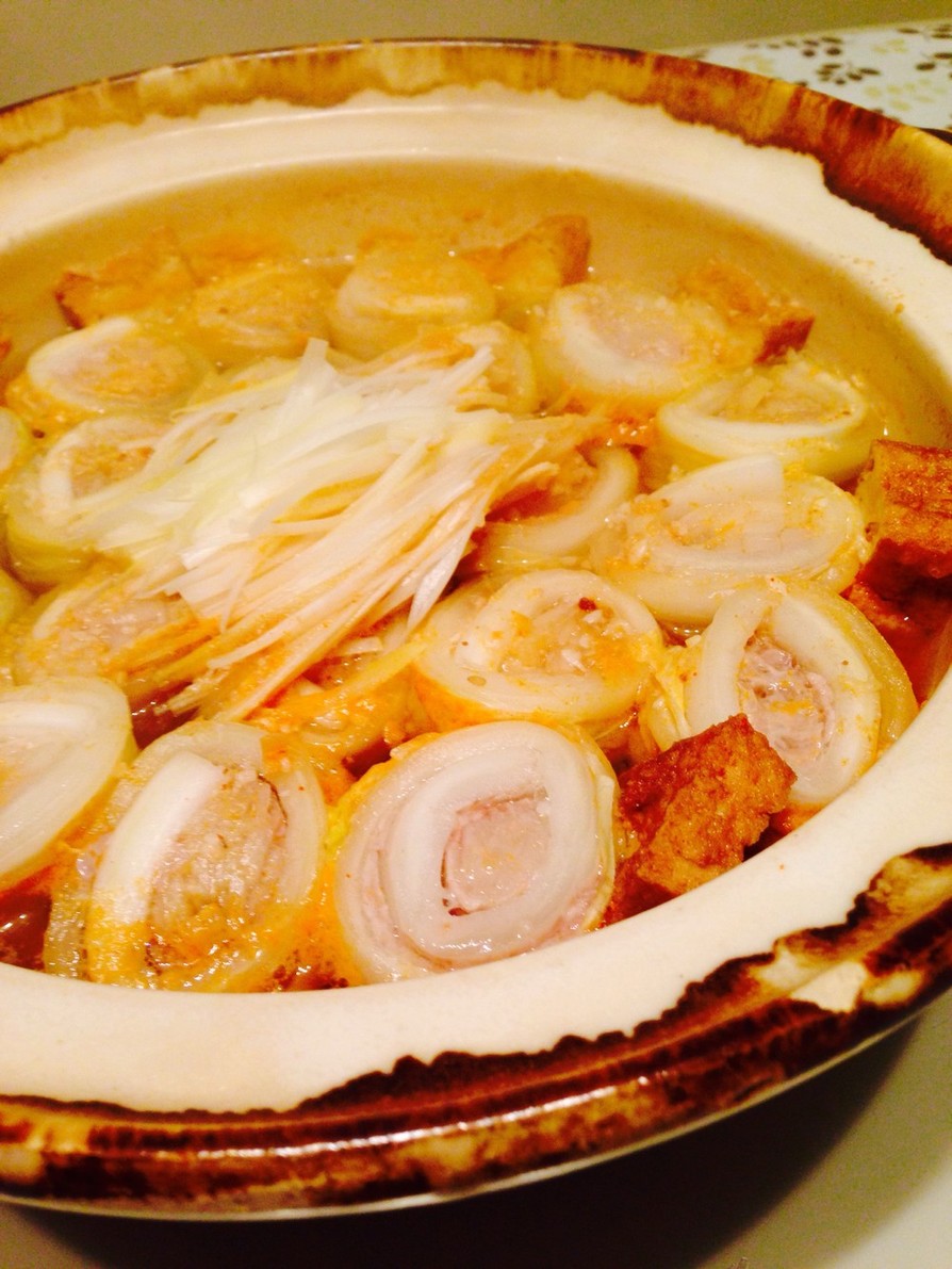 白菜・大根ロールのピリ辛味噌鍋の画像