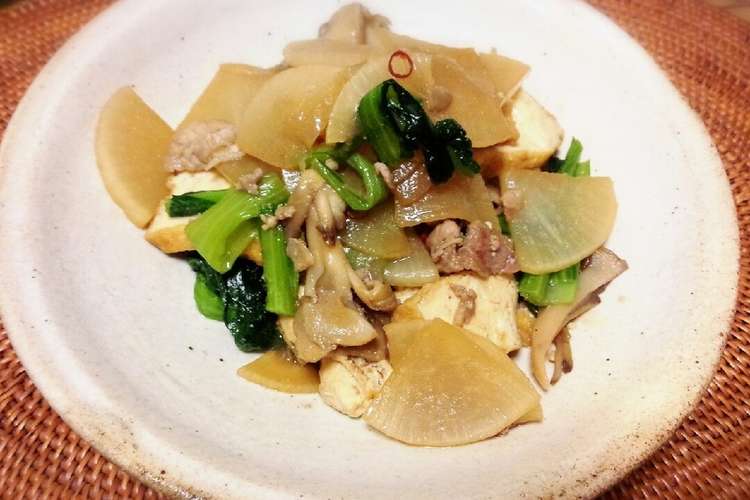 簡単 小松菜と大根の豚肉炒め レシピ 作り方 By はちここさん クックパッド 簡単おいしいみんなのレシピが355万品