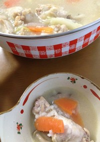 残った雑穀ご飯でトロトロ❤︎手羽元コラーゲン鍋