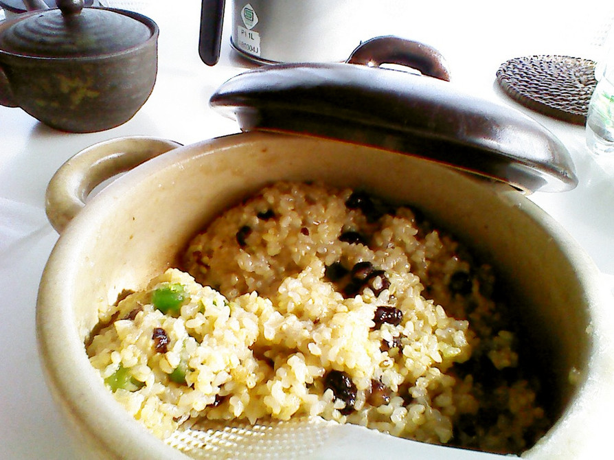 もち米玄米 土鍋での炊き方&甘納豆ご飯の画像